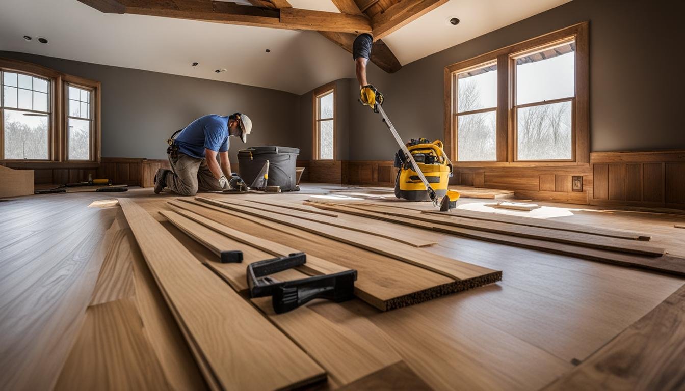 Hardwood Floor Installation: Installation of various types of hardwood floors.