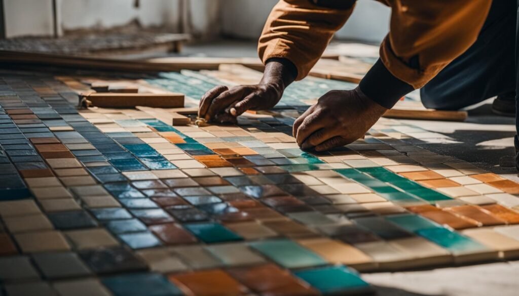 Tile installation